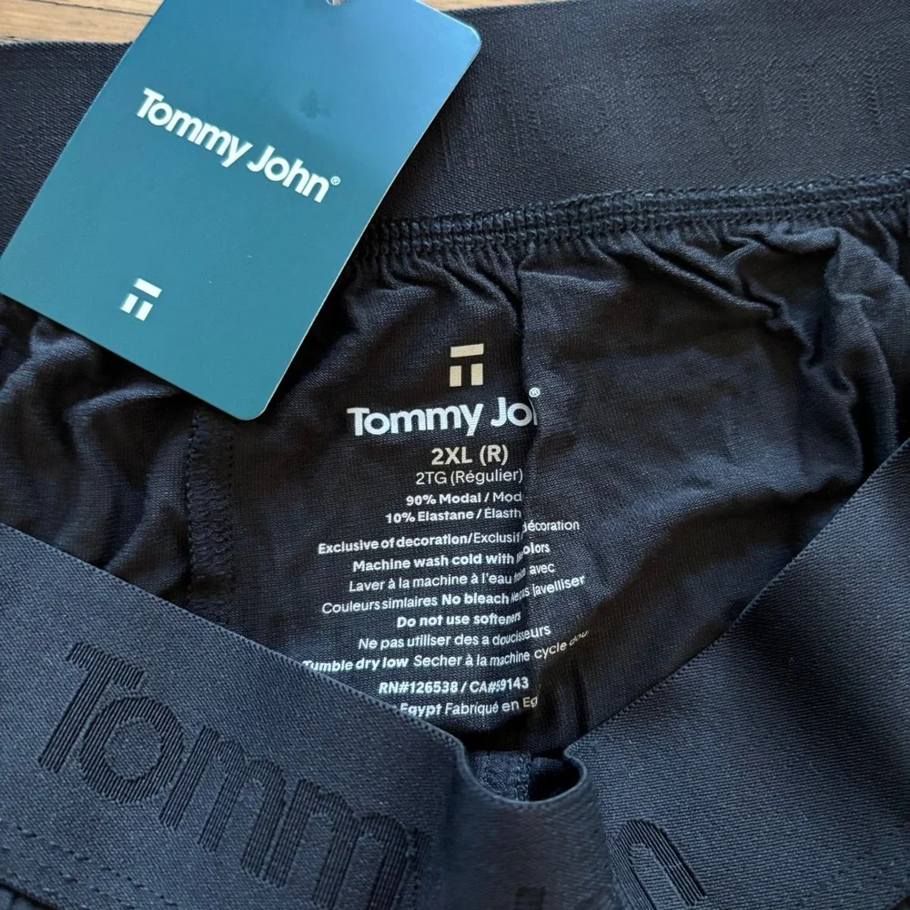 Tommy John‎ Second Skin Pajama Pants Mens XXL Black Lounge Sleep Bottoms New